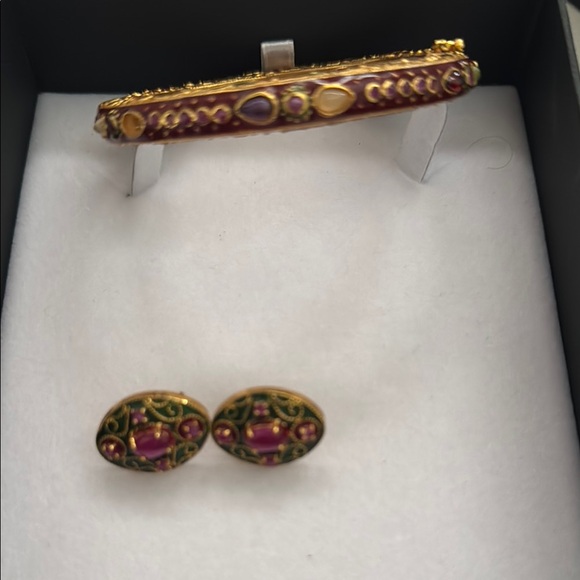COPY - mark 925 Elegant Goldtone and Purple Jewelry Set